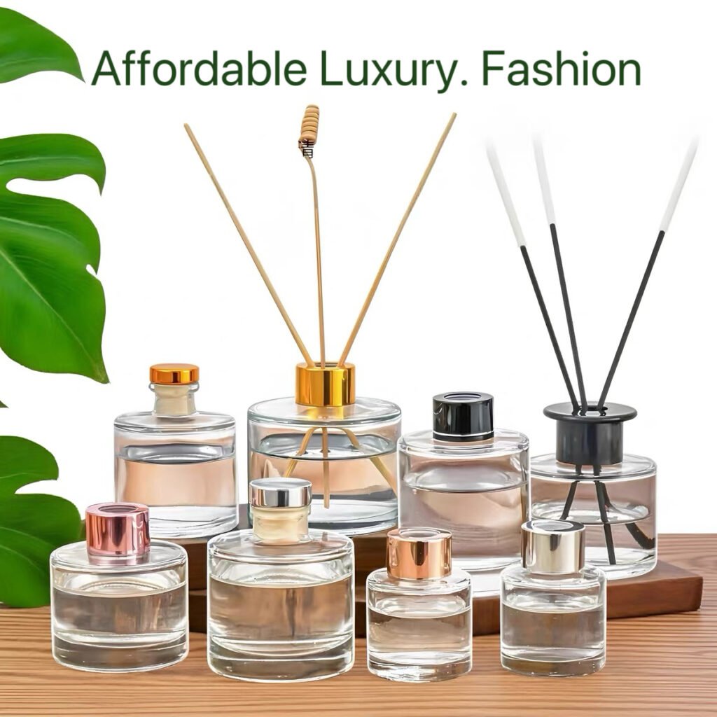 Round 50ml Aroma Diffuser Glass Bottle Style 01 by Qunyi Glass