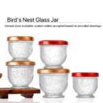 Food Custom Capacity Bird's Nest Food Glass Jar Style 05 by Qunyi Glass