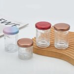 Round 200ml Bird's Nest Food Glass Jar Style 02 by Qunyi Glass