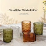 Home Fragrance Gift Set Size Glass Candle Holder Style 05 by Qunyi Glass