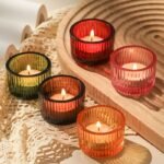 Scented Candle Large Candle Size Glass Candle Holder Style 04 by Qunyi Glass