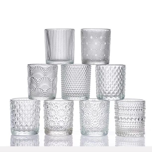Thick-base Custom Size Glass Candle Holder Style 01 by Qunyi Glass
