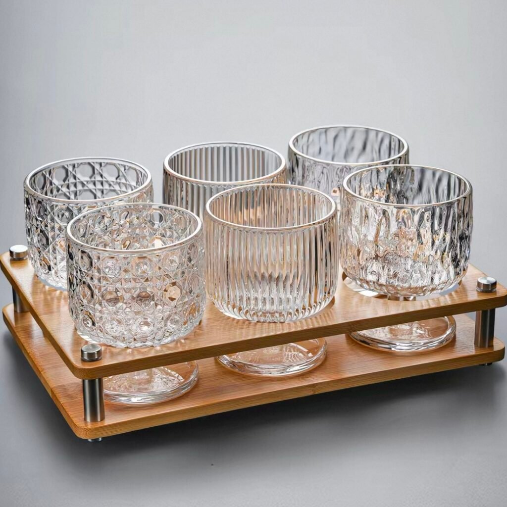 Clear Large Size Glass Cup Style 04 by Qunyi Glass