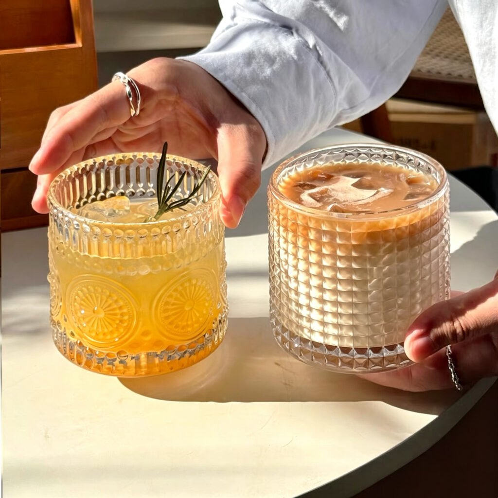 Retail Medium Size Glass Cup Style 03 by Qunyi Glass