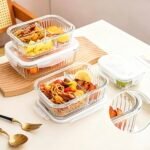 Reusable Large Size Glass Food Storage Bowl Style 04 by Qunyi Glass