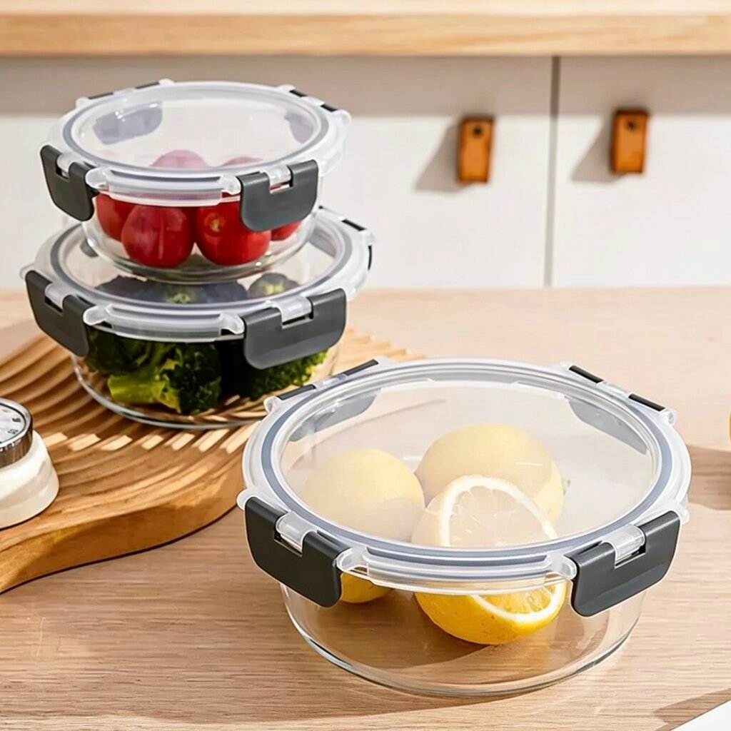 Kitchen Small Size Glass Food Storage Bowl Style 02 by Qunyi Glass