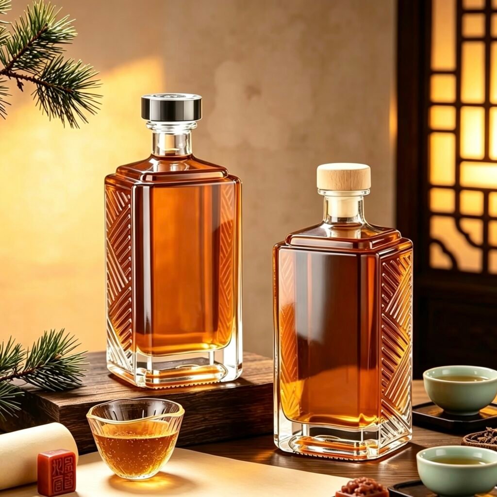 Premium 750ml Glass Wine Bottle Style 03 by Qunyi Glass
