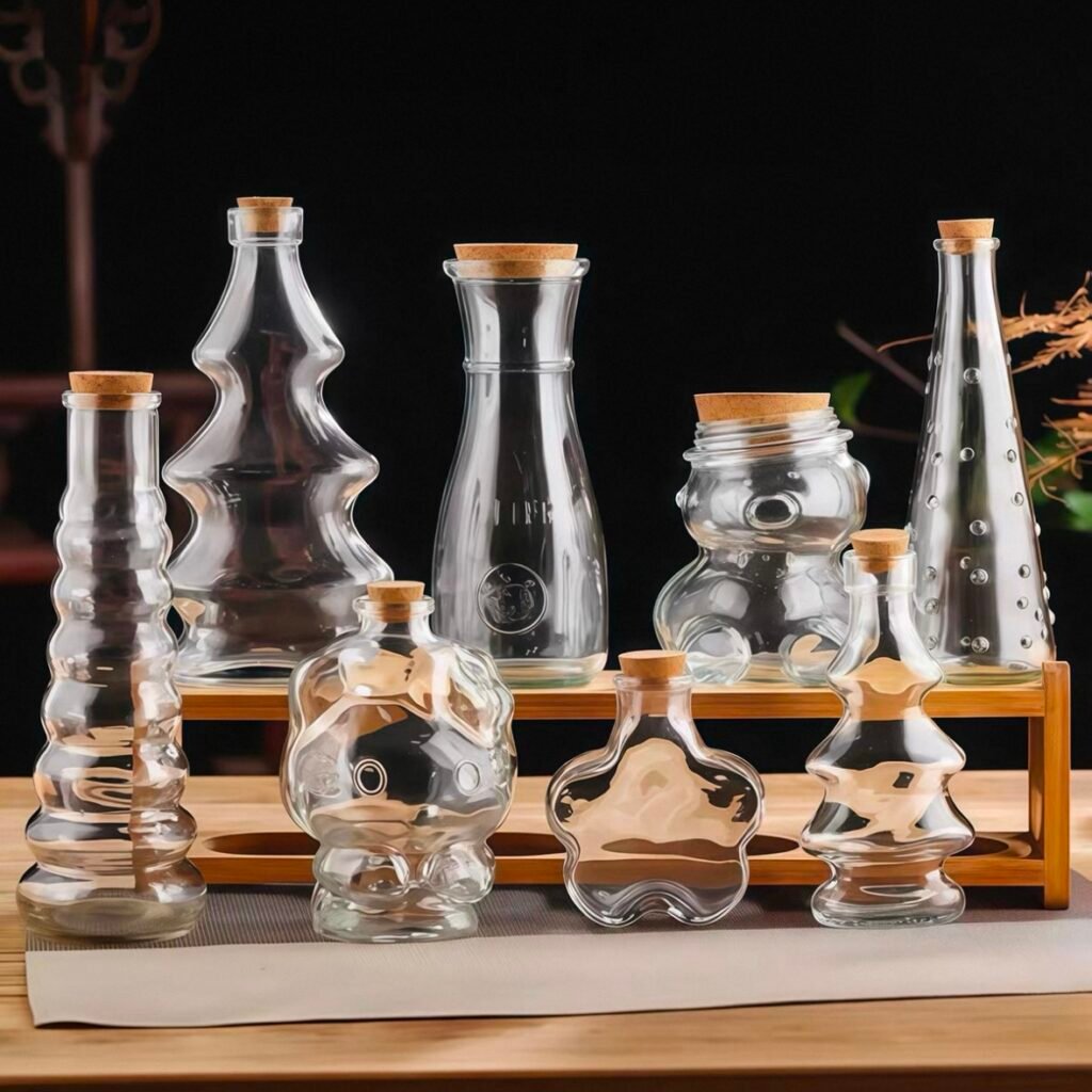Decorative Medium Size Seasonal Gift Glass Bottle Style 04 by Qunyi Glass