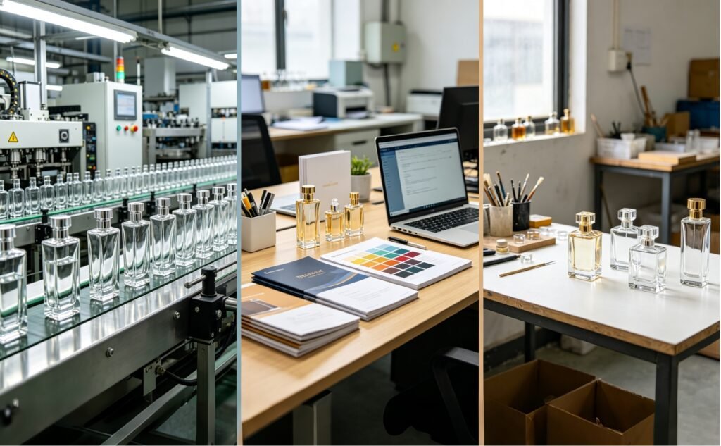 Qunyi Glass perfume bottle deep processing and quality inspection specifications in Xuzhou Jiangsu China