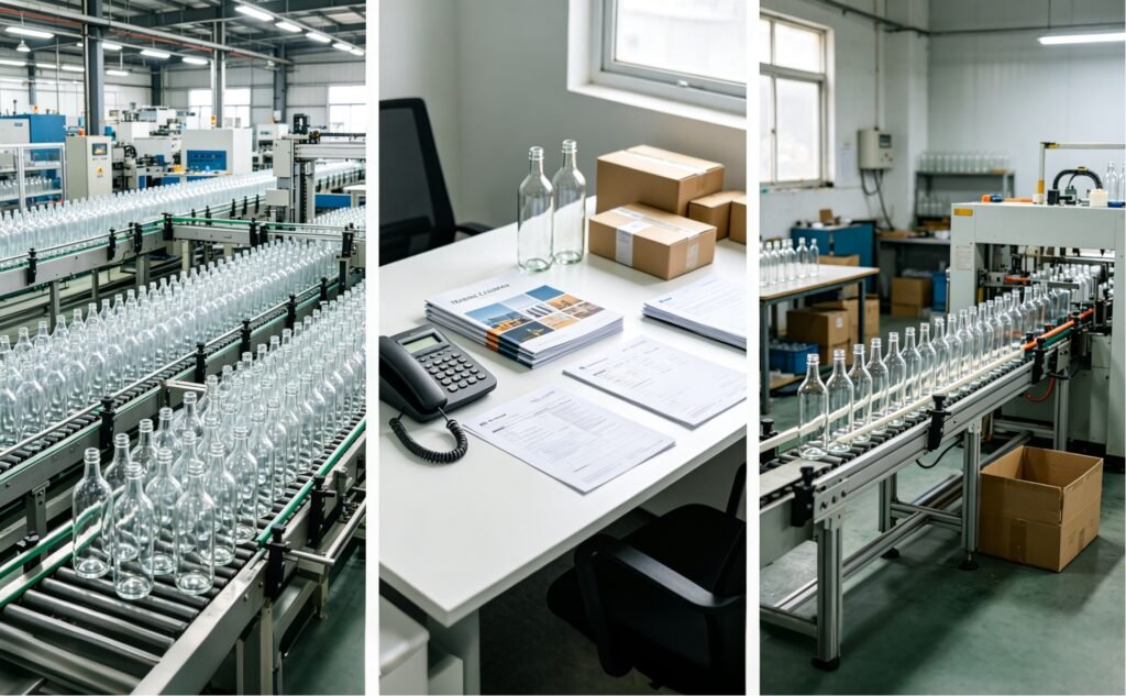Qunyi Glass in-house factory manufacturer comparison with trading company and small workshop suppliers in Xuzhou Jiangsu China