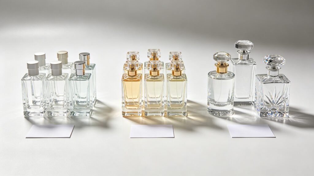 Custom Perfume Glass Bottle material comparison soda-lime borosilicate crystal by Qunyi Glass