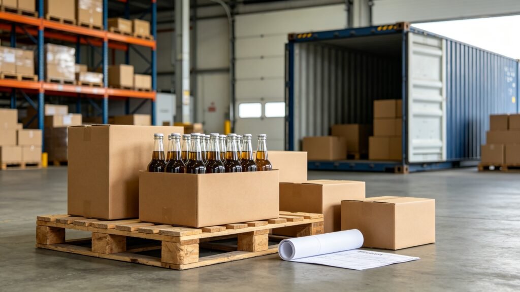 Glass Bottle Export Factory China LCL shipping logistics by Qunyi Glass