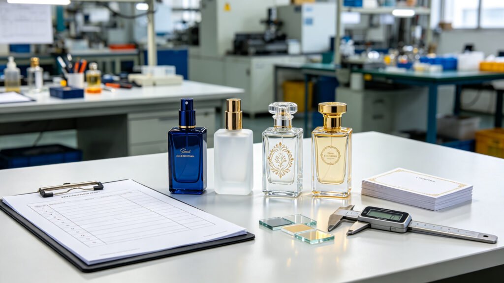 Five-dimension evaluation framework for selecting a custom perfume bottle manufacturer mold development MOQ decoration compliance and lead time