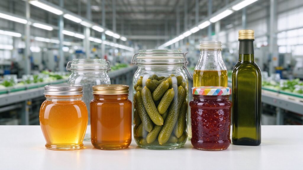 Food-grade glass jars for wholesale food packaging
