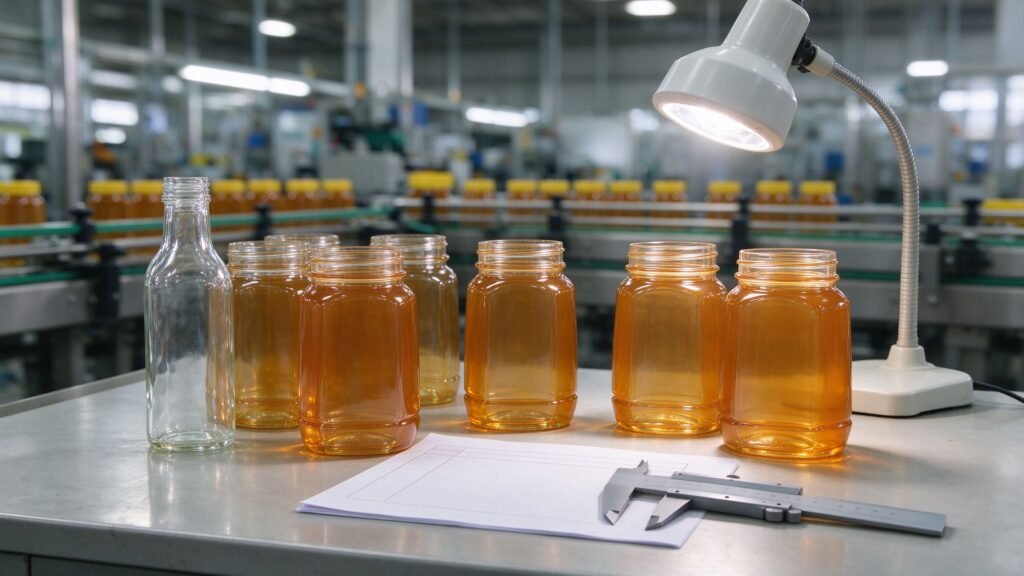Quality inspection and sampling for bulk honey glass bottle orders